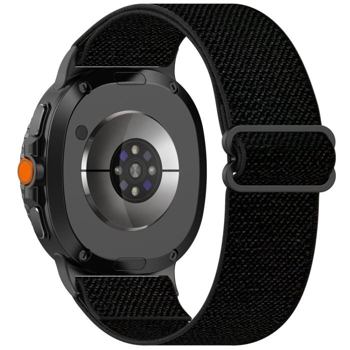 Bild 1, Galaxy Watch 8 46/44/40 mm Armband Justerbart Nylon Svart