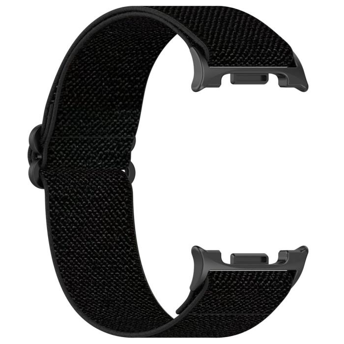 Bild 2, Galaxy Watch 8 46/44/40 mm Armband Justerbart Nylon Svart