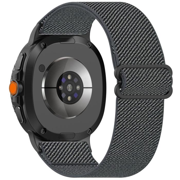 Bild 1, Galaxy Watch 8 46/44/40 mm Armband Justerbart Nylon Grå