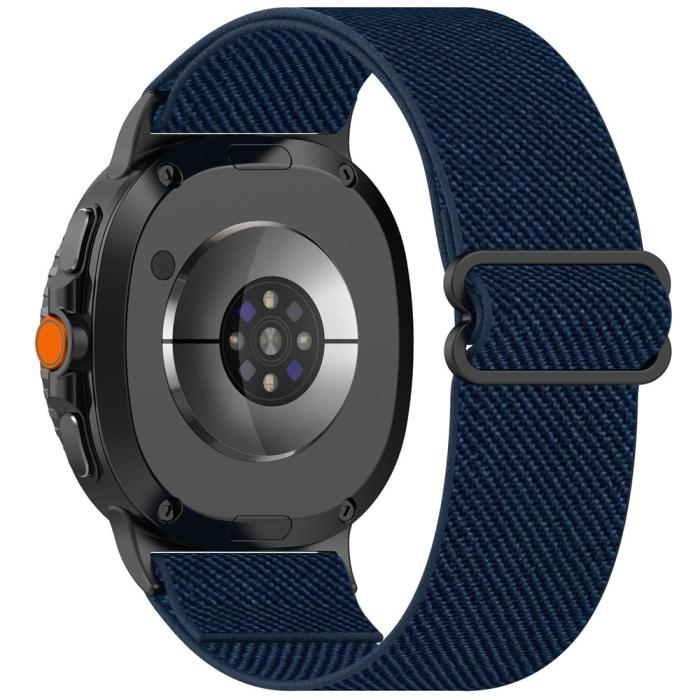 Bild 1, Galaxy Watch 8 46/44/40 mm Armband Justerbart Nylon Mörk Blå