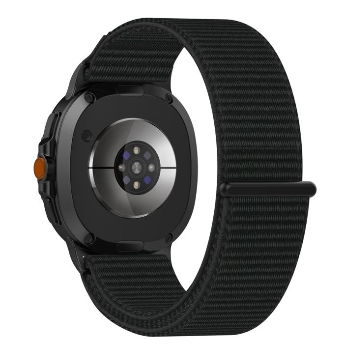 Bild 1, Galaxy Watch 8 46/44/40 mm Armband Nylon Loop Svart