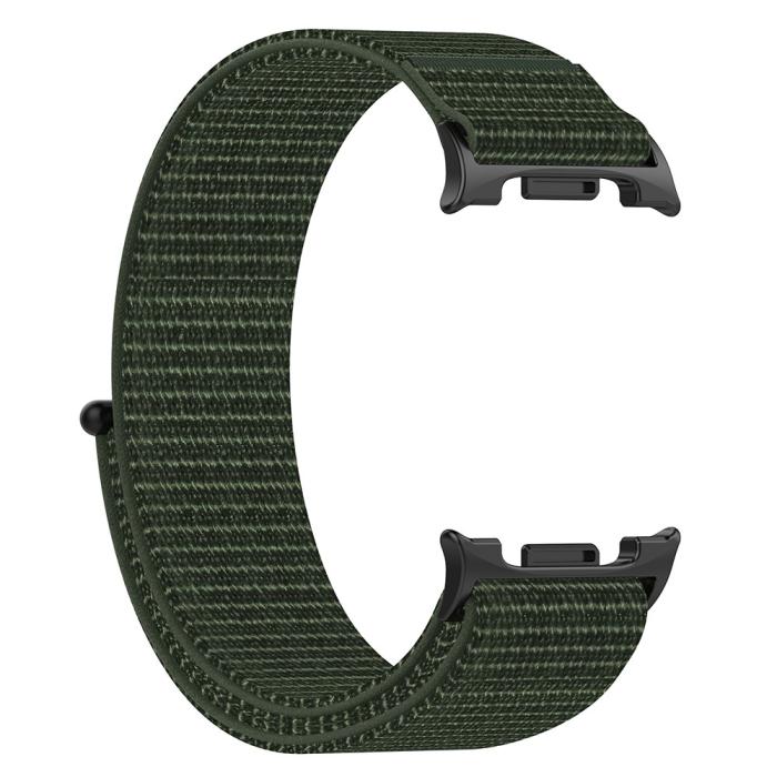 Bild 2, Galaxy Watch 8 46/44/40 mm Armband Nylon Loop Militär Grön