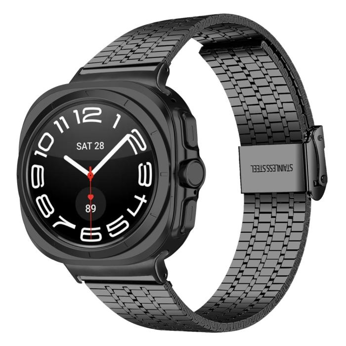 Bild 2, Galaxy Watch 8 46/44/40 mm Armband Rostfritt Stål Svart