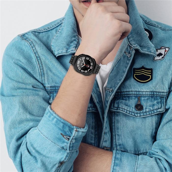 Bild 6, Galaxy Watch 8 46/44/40 mm Armband Rostfritt Stål Svart