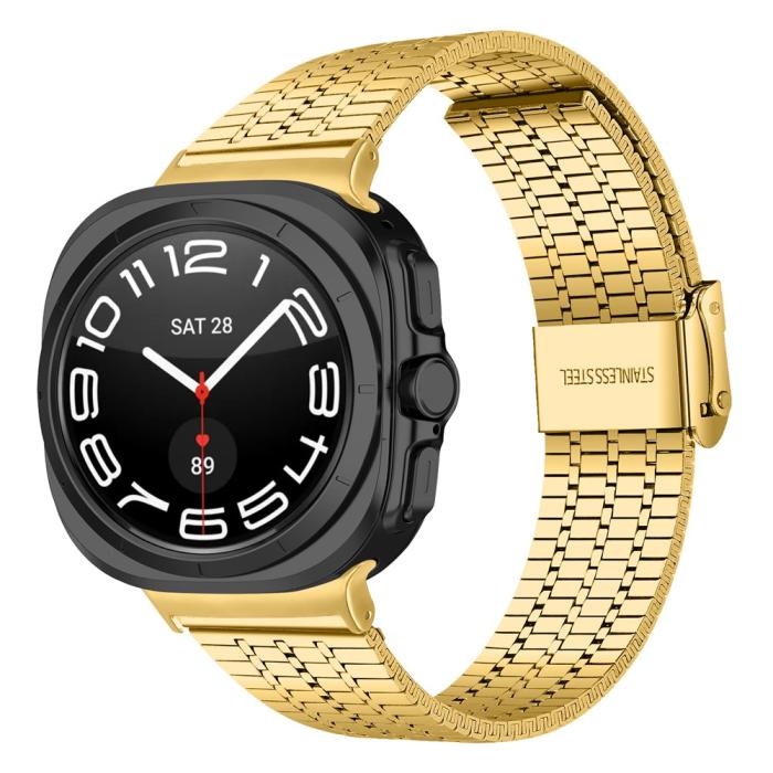 Bild 2, Galaxy Watch 8 46/44/40 mm Armband Rostfritt Stål Guld