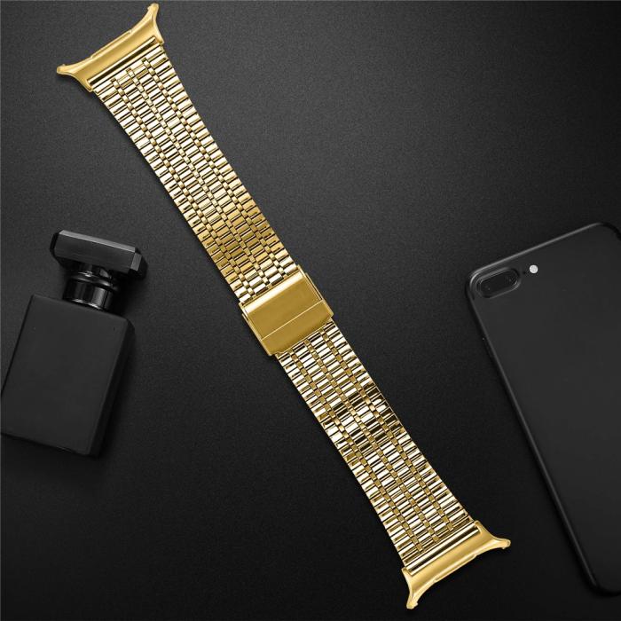 Bild 4, Galaxy Watch 8 46/44/40 mm Armband Rostfritt Stål Guld