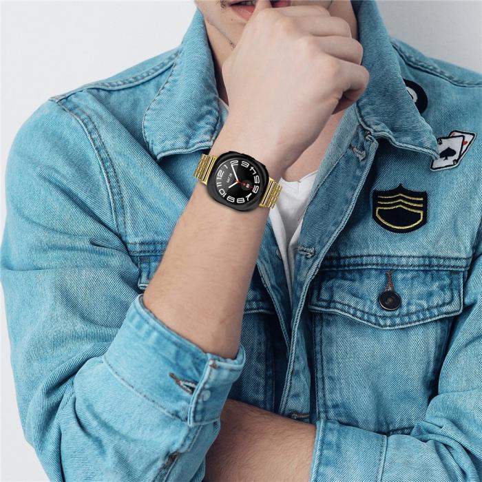 Bild 6, Galaxy Watch 8 46/44/40 mm Armband Rostfritt Stål Guld