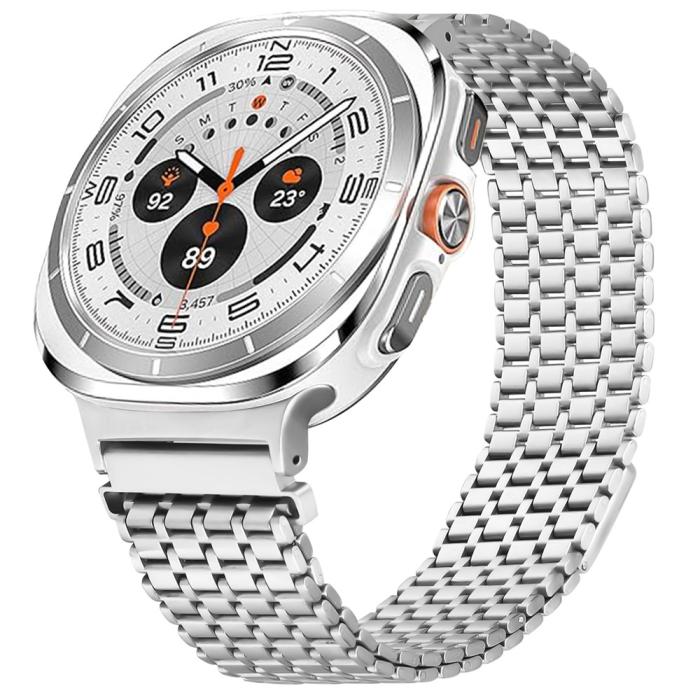 Bild 2, Galaxy Watch 8 46/44/40 mm Armband Magnetisk Loop Silver