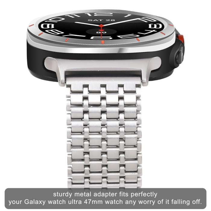 Bild 4, Galaxy Watch 8 46/44/40 mm Armband Magnetisk Loop Silver