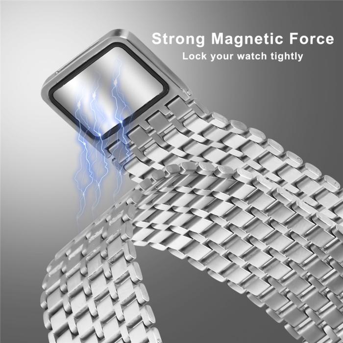 Bild 5, Galaxy Watch 8 46/44/40 mm Armband Magnetisk Loop Silver