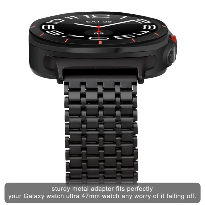 Bild 4, Galaxy Watch 8 46/44/40 mm Armband Magnetisk Loop Svart