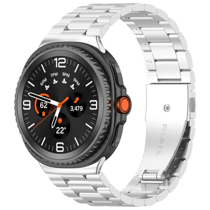 Bild 4, Galaxy Watch 8 46/44/40 mm Armband Rostfritt Stål Silver