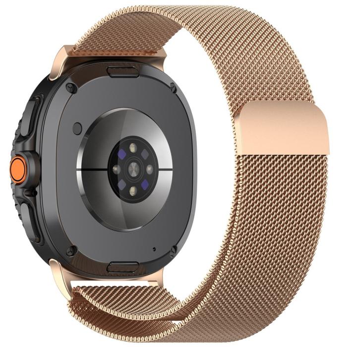 Bild 1, Galaxy Watch 8 46/44/40 mm Armband Milanese Loop Roséguld