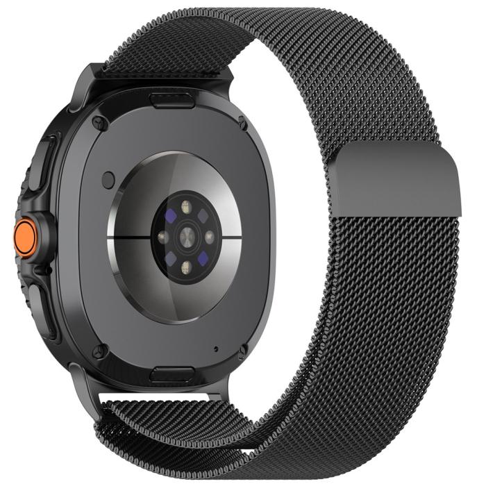Bild 2, Galaxy Watch 8 46/44/40 mm Armband Milanese Loop Grå