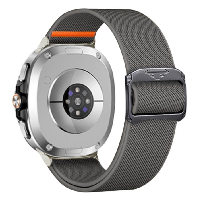 Bild 1, Galaxy Watch 8 46/44/40 mm Armband Justerbart Nylon Grå