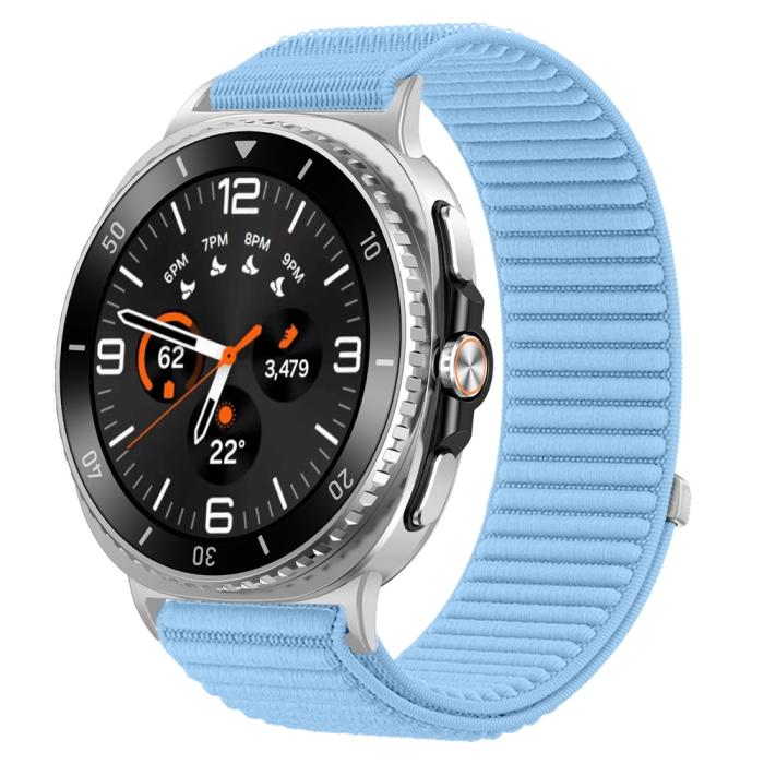 Bild 2, Galaxy Watch 8 46/44/40 mm Armband Nylon Loop Blå