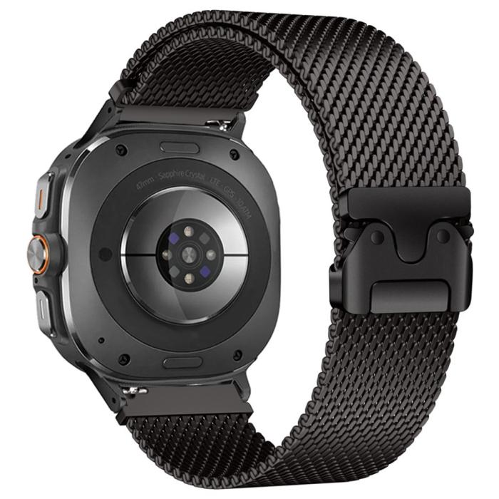 Bild 1, Galaxy Watch 8 46/44/40 mm Armband Milanese Svart