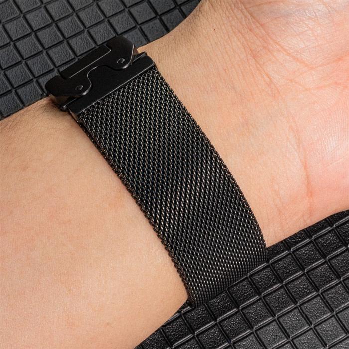 Bild 4, Galaxy Watch 8 46/44/40 mm Armband Milanese Svart