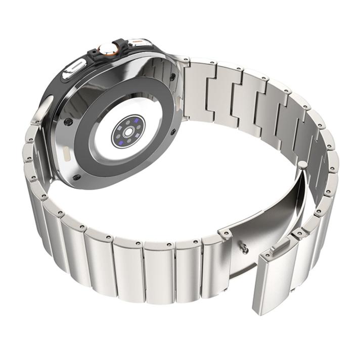 Bild 4, Samsung Galaxy Watch 8 46/44/40 mm Armband Metall Grå
