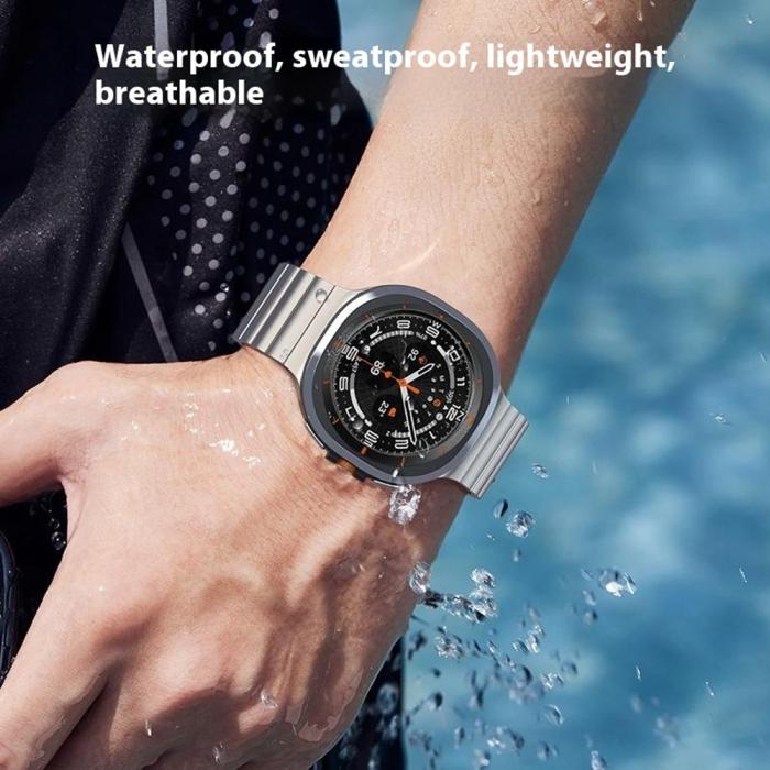 Bild 6, Samsung Galaxy Watch 8 46/44/40 mm Armband Metall Grå
