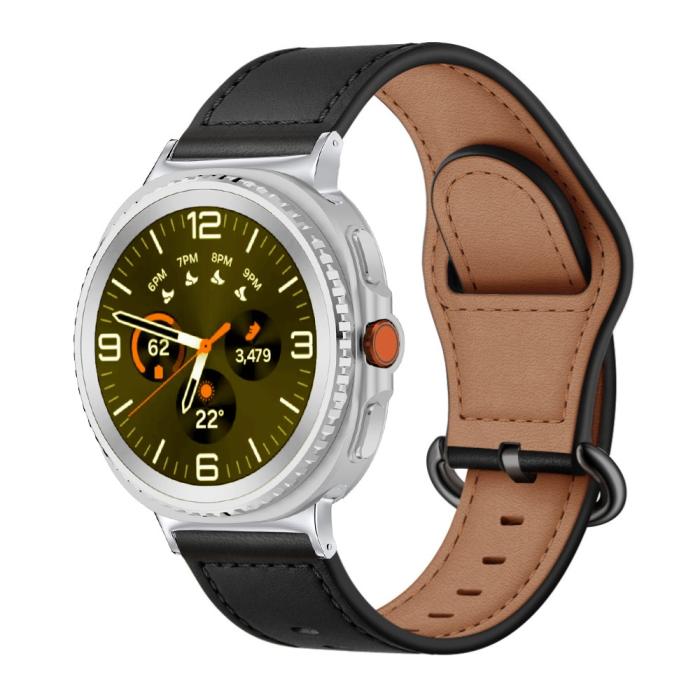 Bild 2, KALEBOL Galaxy Watch 8 46/44/40 mm Armband Äkta Läder
