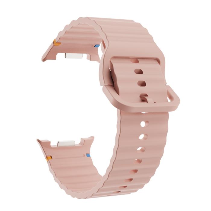 Bild 2, KALEBOL Galaxy Watch 8 46/44/40 mm Armband Wave Rosa