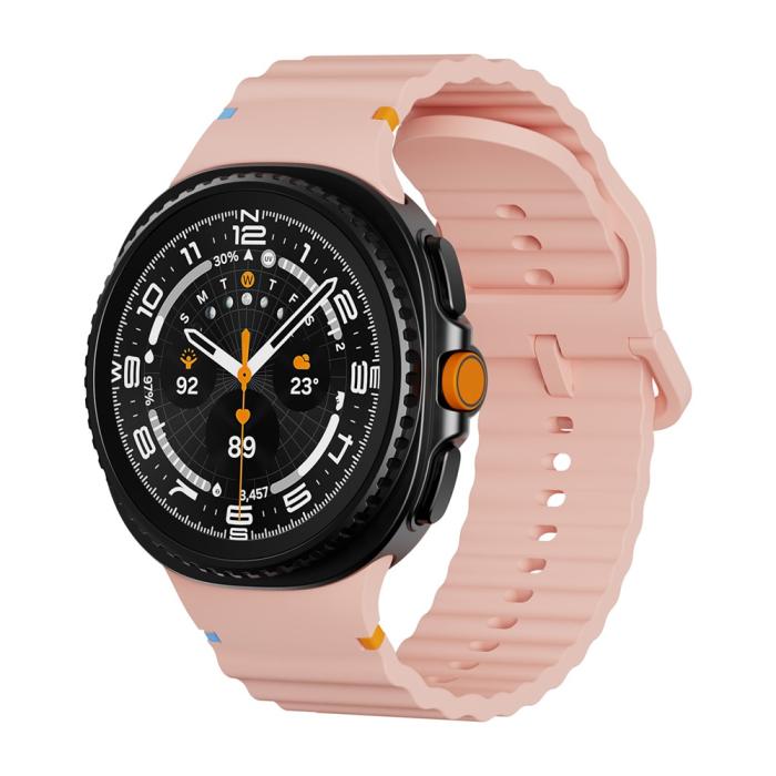 Bild 3, KALEBOL Galaxy Watch 8 46/44/40 mm Armband Wave Rosa