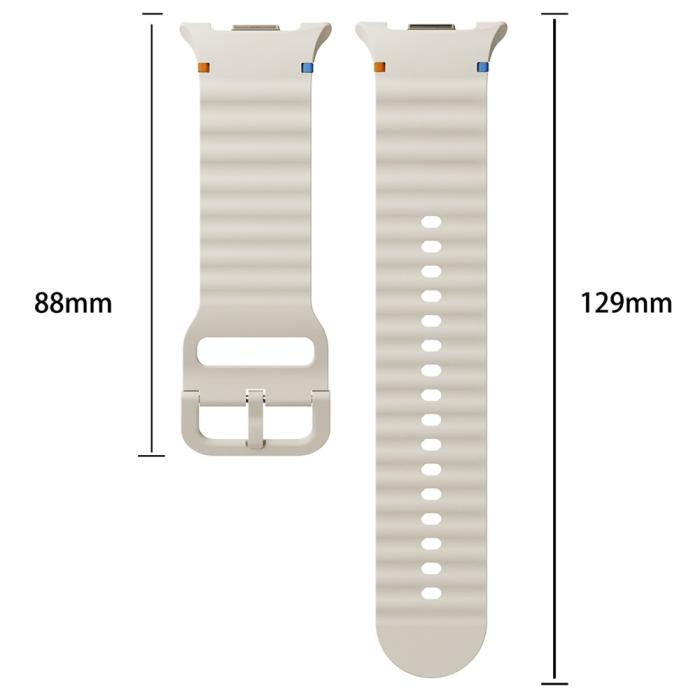 Bild 6, KALEBOL Galaxy Watch 8 46/44/40 mm Armband Wave Röd