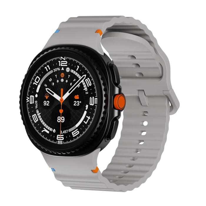 Bild 3, KALEBOL Galaxy Watch 8 46/44/40 mm Armband Wave Grå