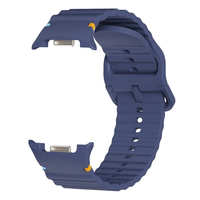 Bild 1, KALEBOL Galaxy Watch 8 46/44/40 mm Armband Wave Mörk Blå