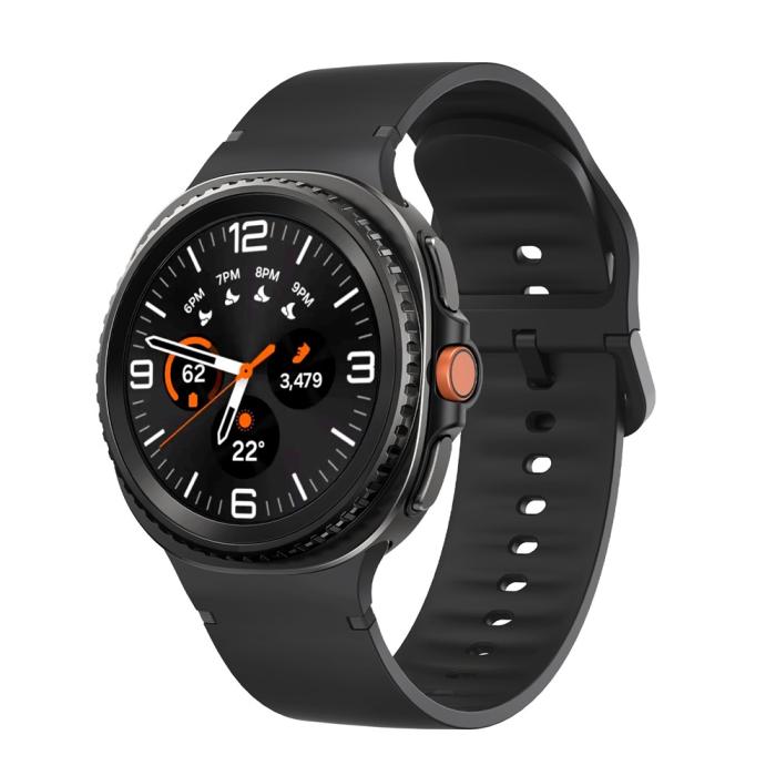 Bild 3, KALEBOL Galaxy Watch 8 46/44/40 mm Armband Silikon Svart