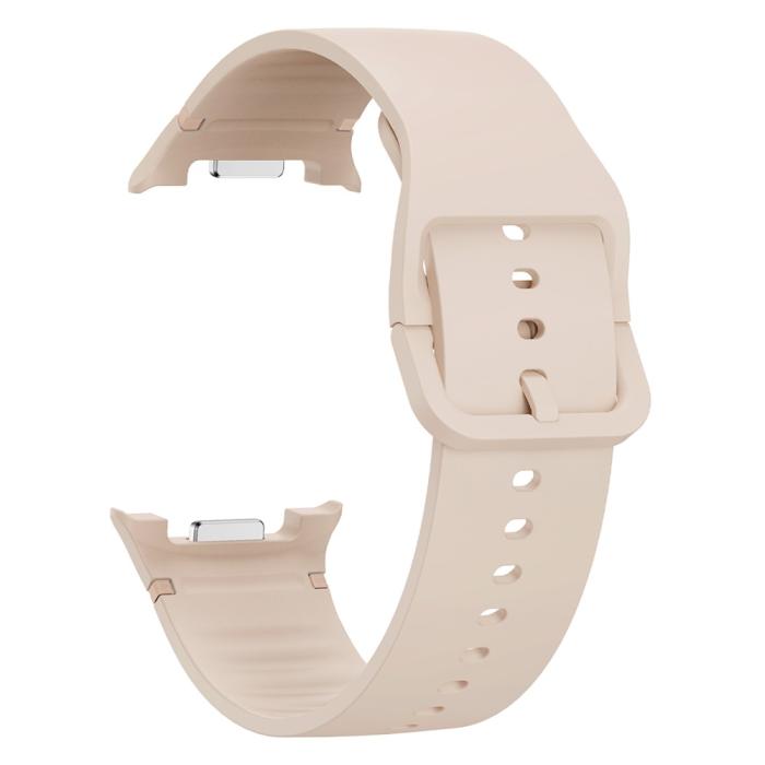 Bild 2, KALEBOL Galaxy Watch 8 46/44/40 mm Armband Silikon Beige