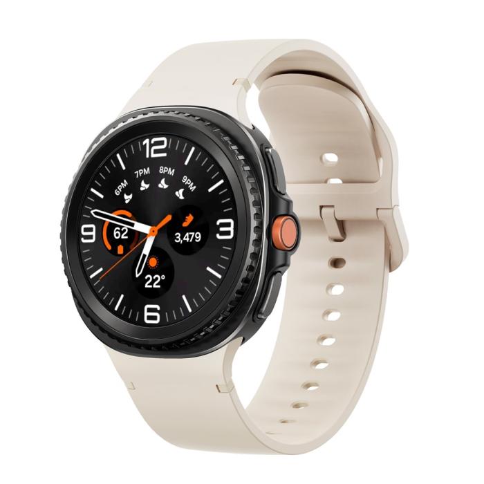 Bild 3, KALEBOL Galaxy Watch 8 46/44/40 mm Armband Silikon Beige