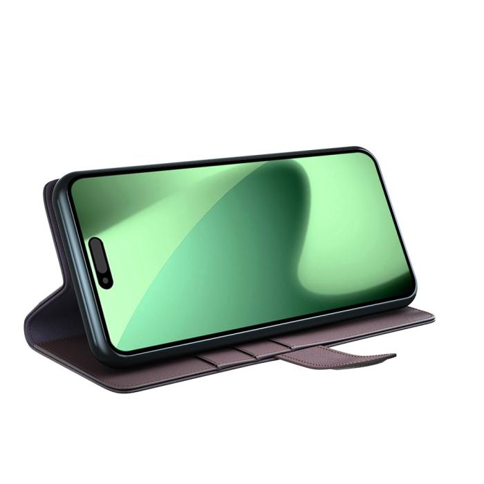 Bild 4, iPhone 17 Pro Fodral Premium Äkta Läder Brun