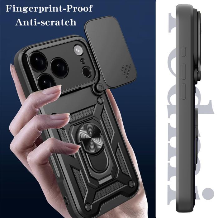 Bild 4, iPhone 17 Pro Skal CamShield Ring Hybrid Röd