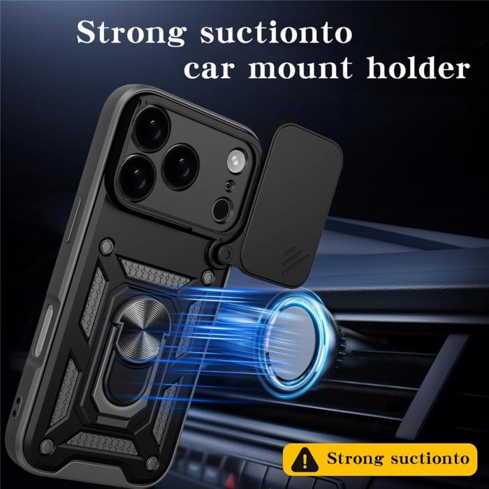 Bild 3, iPhone 17 Pro Skal CamShield Ring Hybrid Grön
