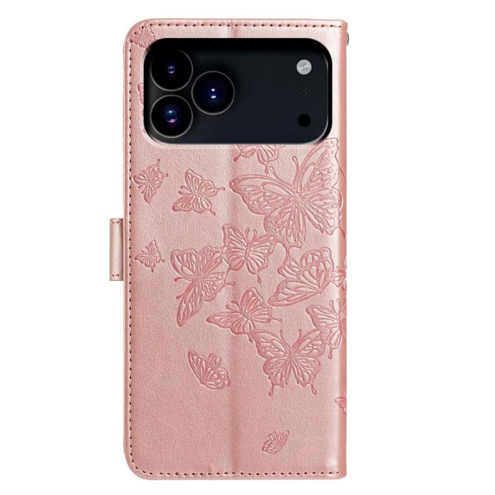 Bild 5, iPhone 17 Pro Fodral Med Fjäril Tryck Roséguld
