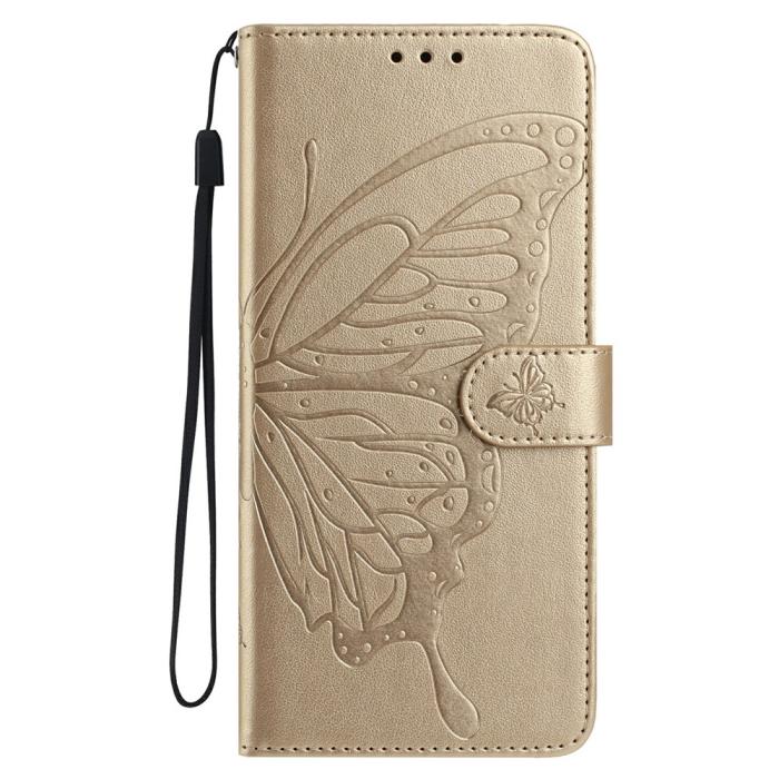 Bild 4, iPhone 17 Pro Fodral Med Fjäril Tryck Guld