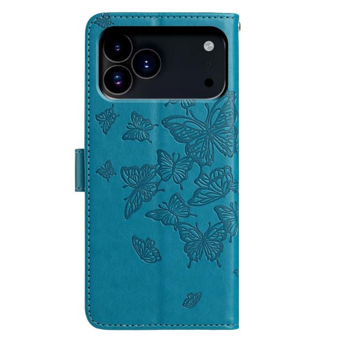 Bild 5, iPhone 17 Pro Fodral Med Fjäril Tryck Blå