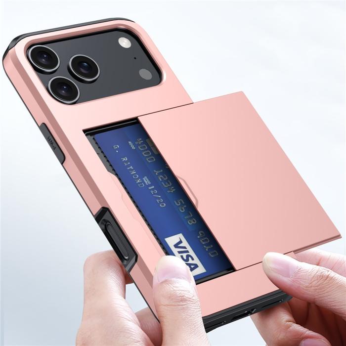 Bild 4, iPhone 17 Pro Skal Hybrid Med Kortfack Vit