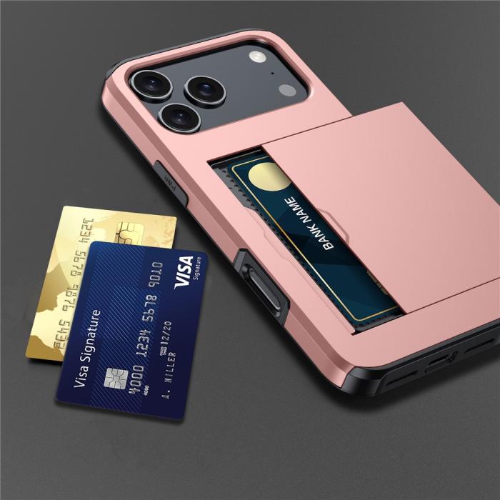 Bild 3, iPhone 17 Pro Skal Hybrid Med Kortfack Svart