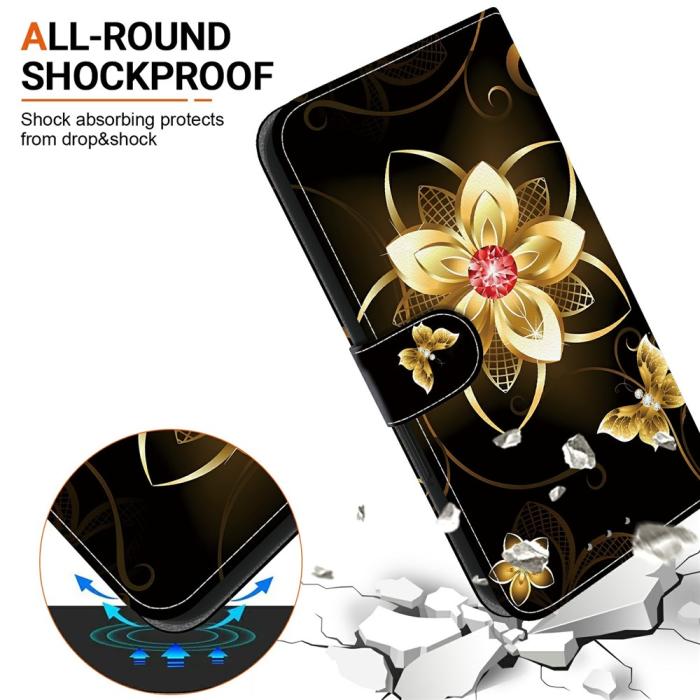 Bild 4, iPhone 17 Pro Fodral Med Tryck Guld Blomma