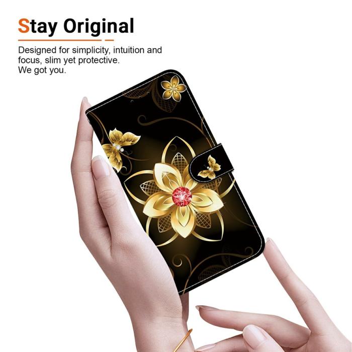 Bild 5, iPhone 17 Pro Fodral Med Tryck Guld Blomma