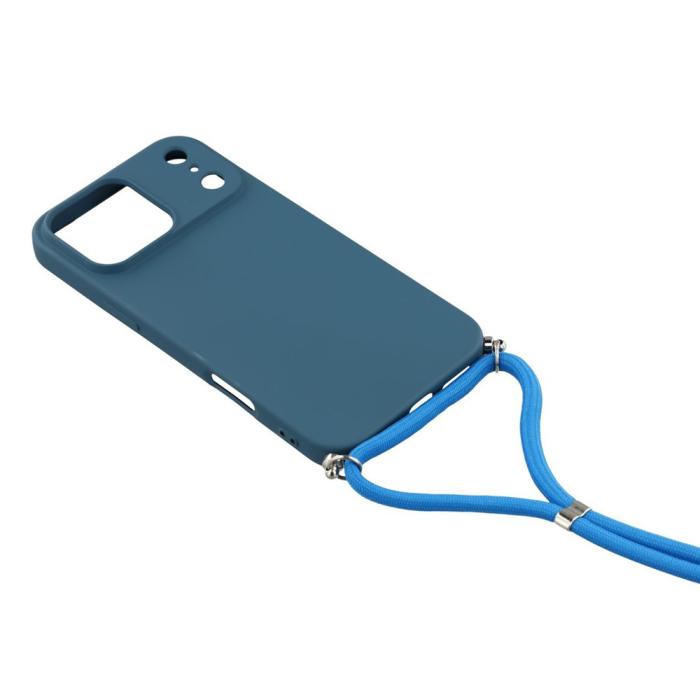 Bild 3, iPhone 17 Pro Skal Med Mobilsnöre TPU Blå