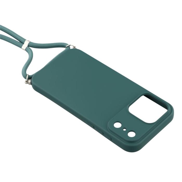 Bild 4, iPhone 17 Pro Skal Med Mobilsnöre TPU Mörk Grön
