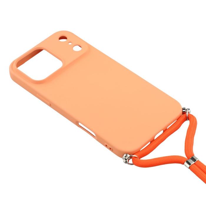 Bild 3, iPhone 17 Pro Skal Med Mobilsnöre TPU Orange