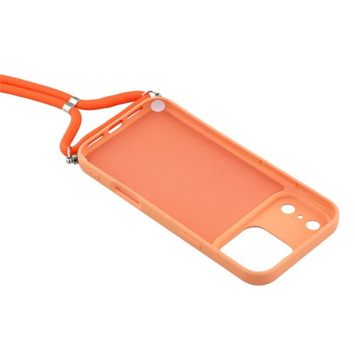 Bild 4, iPhone 17 Pro Skal Med Mobilsnöre TPU Orange