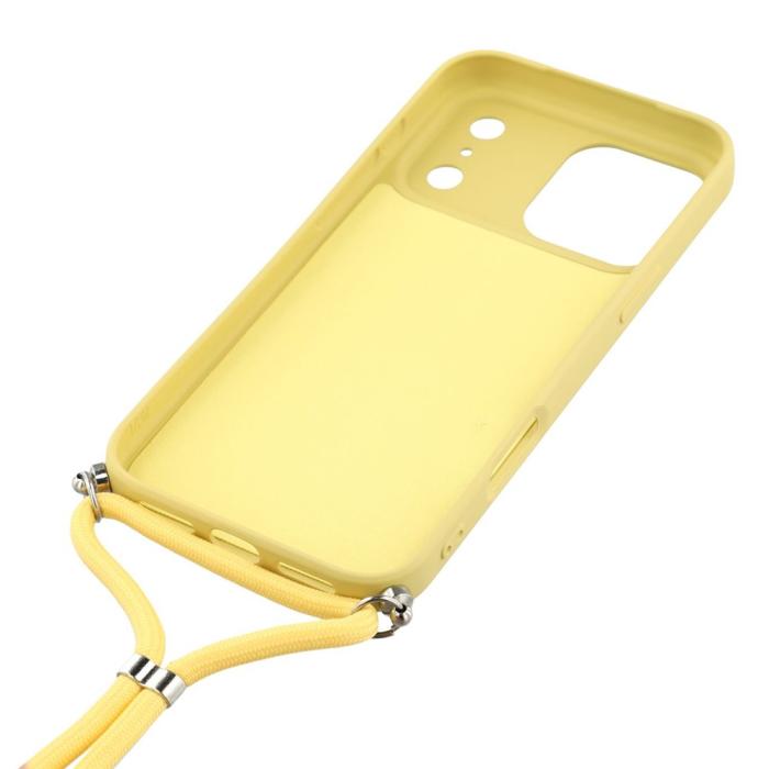 Bild 5, iPhone 17 Pro Skal Med Mobilsnöre TPU Gul
