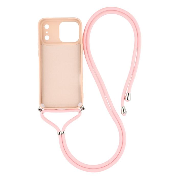 Bild 2, iPhone 17 Pro Skal Med Mobilsnöre TPU Rosa
