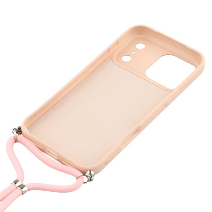 Bild 5, iPhone 17 Pro Skal Med Mobilsnöre TPU Rosa